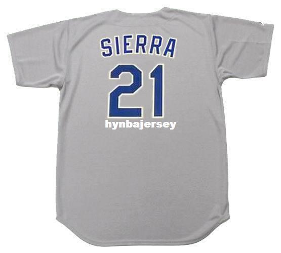 Cheap Custom RUBEN SIERRA Texas Stitched 1991 Majestic Cooperstown Away Baseball Jersey Retro Mens Jerseys Running