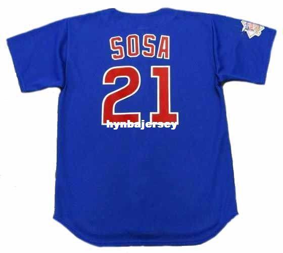 Cheap Custom SAMMY SOSA Chicago Stitched 1998 Majestic Vintage Alternate Baseball Jersey Retro Mens Jerseys Running