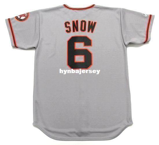 Cheap Custom J.T. SNOW San Francisco Stitched 2002 Majestic Vintage Away Baseball Jersey Retro Mens Jerseys Running