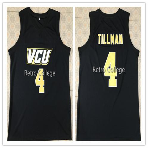 2018 New Justin Tillman VCU College Retro Top stitched Sewn basketball jerseys Customize any number and name XS-6XL vest Jerseys Ncaa