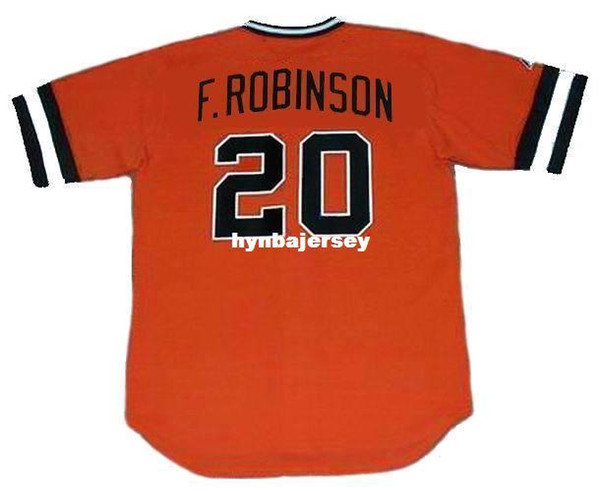 Cheap Custom FRANK ROBINSON Baltimore Stitched 1970 Majestic Cooperstown Baseball Jersey Retro Mens Jerseys Running