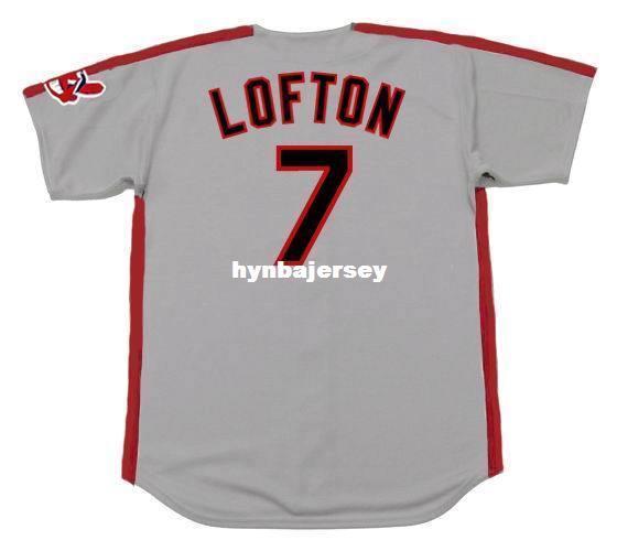 Cheap Custom KENNY LOFTON Cleveland Stitched 1993 Majestic Vintage Away Baseball Jersey Retro Mens Jerseys Running