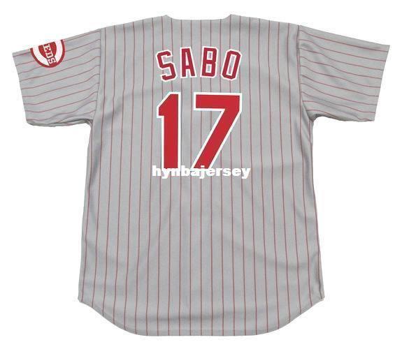 Cheap Custom CHRIS SABO Cincinnati Stitched 1993 Majestic Vintage Away Baseball Jersey Retro Mens Jerseys Running