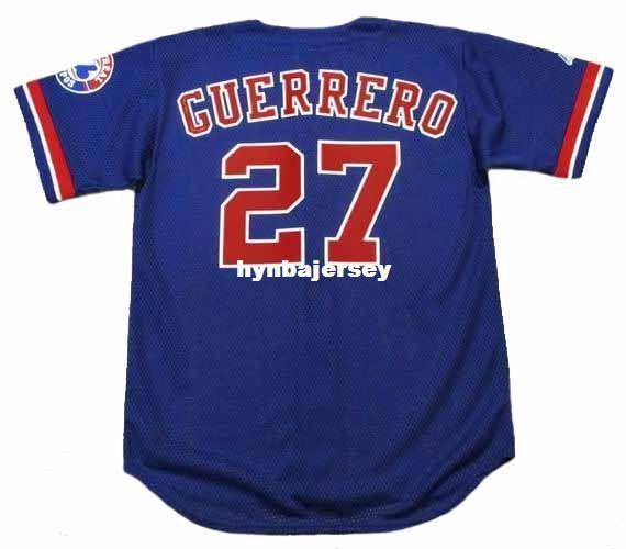 Cheap Custom VLADIMIR GUERRERO Montreal Stitched 2002 Majestic Vintage Baseball Jersey Retro Mens Jerseys Running