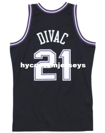 VLADE DIVAC #21 Black Sewn high quality Retro Vintage Top JERSEY Mens Vest Size XS-6XL Stitched basketball Jerseys Ncaa