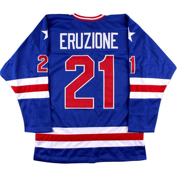 Cheap wholesale Mike Eruzione Hockey Jersey 1980 Miracle On Ice Team USA Sewn Hockey Jersey Customize any name number MEN jersey XS-6XL