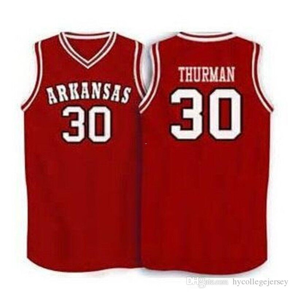 Cheap custom Scotty Thurman Arkansas Razorbacks Basketball Jersey Embroidery Stitches Customize any size and name