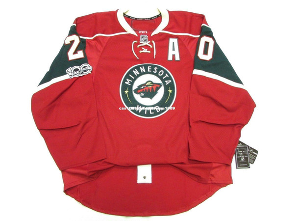 Cheap custom Ryan Suter MINNESOTA WILD HOME 100th ANNIVERSARY JERSEY stitch add any number any name Mens Hockey Jersey XS-6XL