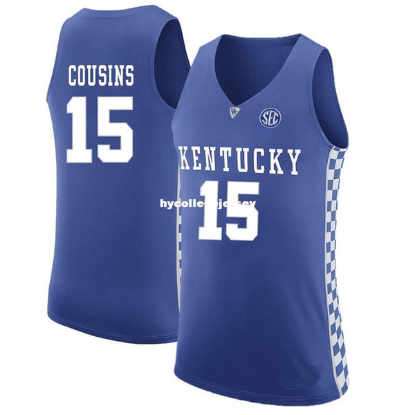 #15 DeMarcus Cousins KENTUCKY WILDCATS Basketball Jerseys Mens 100% Double Stitched Top Quality XS-6XL vest Jerseys Ncaa