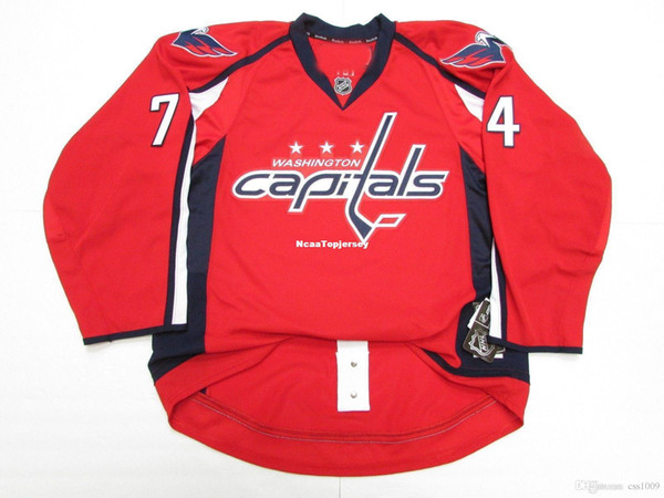 Cheap custom JOHN CARLSON WASHINGTON CAPITALS HOME EDGE 2.0 7287 JERSEY stitch add any number any name Mens Hockey Jersey XS-6XL