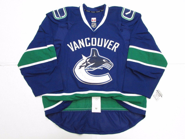 Cheap custom VANCOUVER CANUCKS HOME TEAM ISSUED JERSEY stitch add any number any name Mens Hockey Jersey XS-6XL