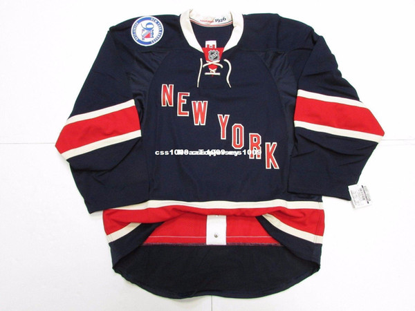 Cheap custom NEW YORK RANGERS THIRD 90th ANNIVERSARY TEAM ISSUED JERSEY stitch add any number any name Mens Hockey Jersey XS-6XL