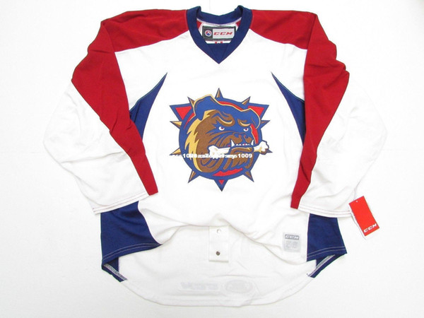 Cheap custom HAMILTON BULLDOGS AHL PRO PRACTICE CCM EDGE HOCKEY JERSEY SIZE 58 stitch add any number any name Mens Hockey Jersey XS-6XL