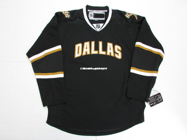 Cheap custom DALLAS STARS VINTAGE BLACK PREMIER 7185 HOCKEY JERSEY stitch add any number any name Mens Hockey Jersey XS-6XL