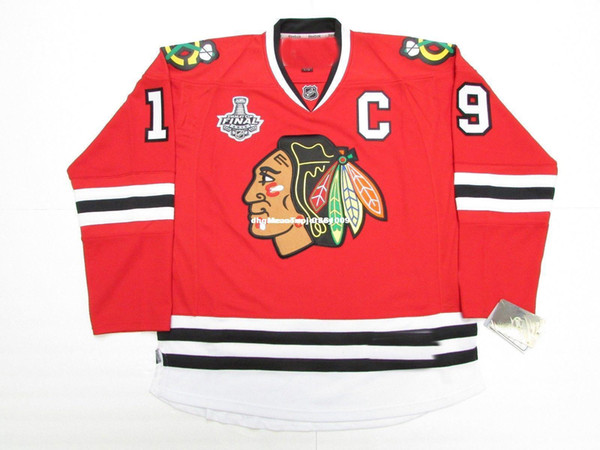 Cheap custom JONATHAN TOEWS CHICAGO BLACKHAWKS HOME 2015 STANLEY CUP FINAL JERSEY stitch add any number any name Mens Hockey Jersey XS-6XL