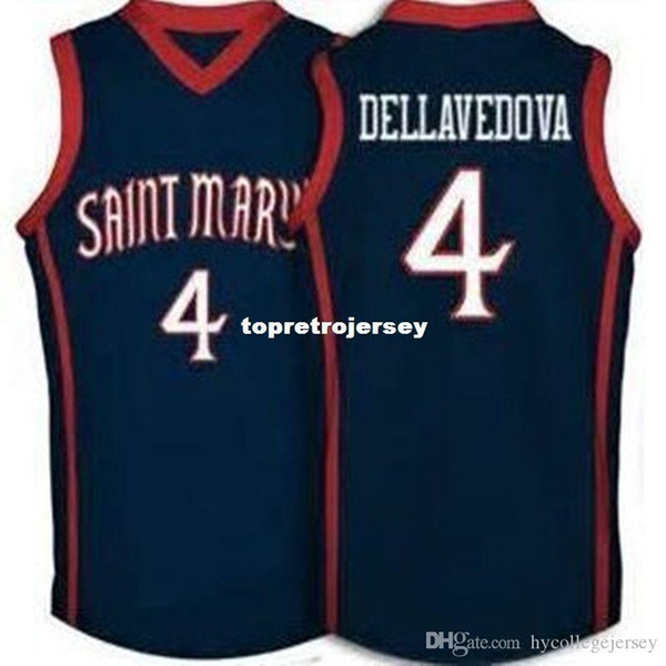 Cheap #4 matthew dellavedova Saint Marys University Basketball Jersey Blue Custom Any Size,vest T-shirt Stitched Basketball Jersey