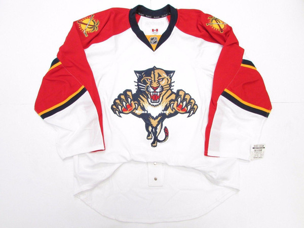 Cheap custom FLORIDA PANTHERS AWAY TEAM ISSUED EDGE 2.0 7287 JERSEY stitch add any number any name Mens Hockey Jersey XS-6XL