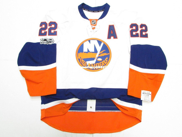 Cheap custom MIKE BOSSY NEW YORK ISLANDERS AWAY 100th ANNIVERSARY JERSEY stitch add any number any name Mens Hockey Jersey XS-6XL