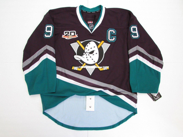 Cheap custom PAUL KARIYA ANAHEIM DUCKS 20th ANNIVERSARY JERSEY stitch add any number any name Mens Hockey Jersey XS-6XL