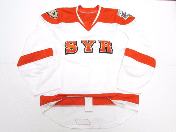 Cheap custom SYRACUSE CRUNCH AHL THIRD HOCKEY JERSEY stitch add any number any name Mens Hockey Jersey XS-6XL