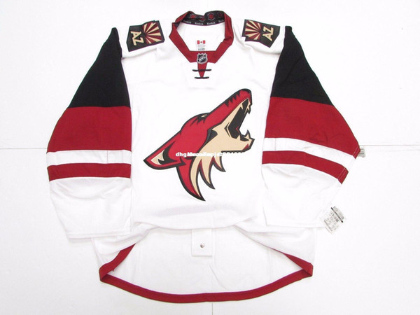 Cheap custom ARIZONA COYOTES NEW AWAY TEAM ISSUED EDGE 2.0 7287 JERSEY stitch add any number any name Mens Hockey Jersey XS-6XL