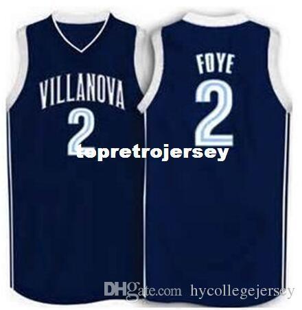 Cheap #2 Randy Foye Villanova Wildcats basketball jerseys blue white Embroidery Stitched Personalized Custom any size and name Jersey