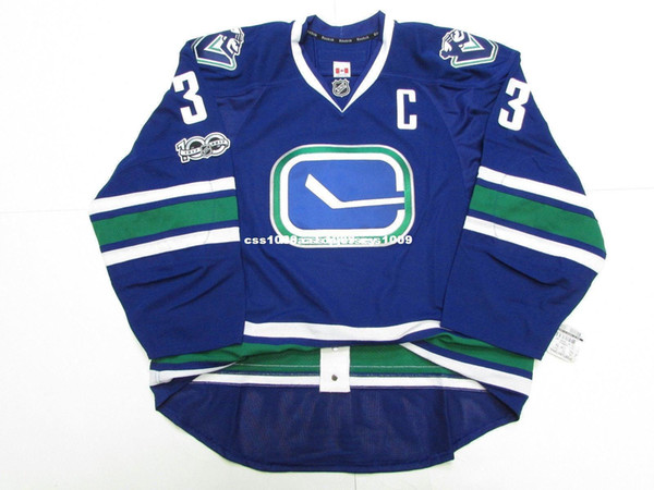 Cheap custom HENRIK SEDIN VANCOUVER CANUCKS 100th ANNIVERSARY THIRD JERSEY stitch add any number any name Mens Hockey Jersey XS-6XL