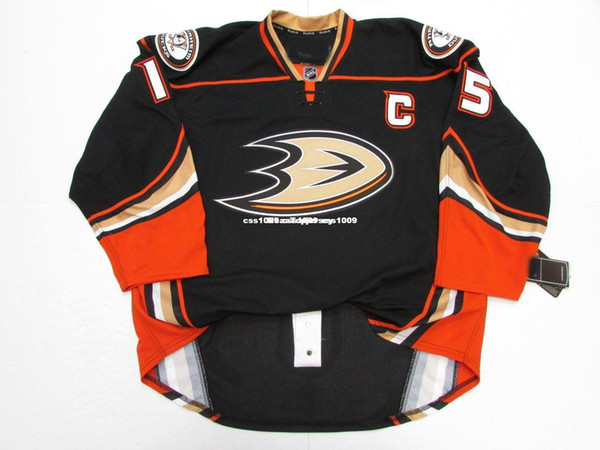 Cheap custom RYAN GETZLAF ANAHEIM DUCKS HOME EDGE 2.0 7287 HOCKEY JERSEY stitch add any number any name Mens Hockey Jersey XS-6XL