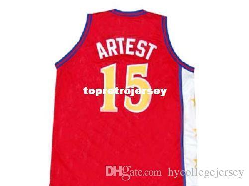 Mens RON ARTEST #15 McDONALD ALL AMERICAN JERSEY RED ANY SIZE XS - 5XL Retro Basketball Jerseys