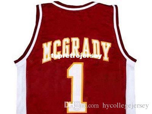 Cheap Mens TRACY #1 McGRADY MOUNT ZION HIGH SCHOOL JERSEY NEW ANY SIZE XS - 5XL Retro Basketball Jerseys