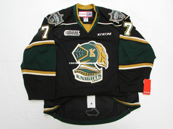 Cheap custom MATTHEW TKACHUK LONDON KNIGHTS OHL THIRD CCM JERSEY stitch add any number any name Mens Hockey Jersey XS-6XL