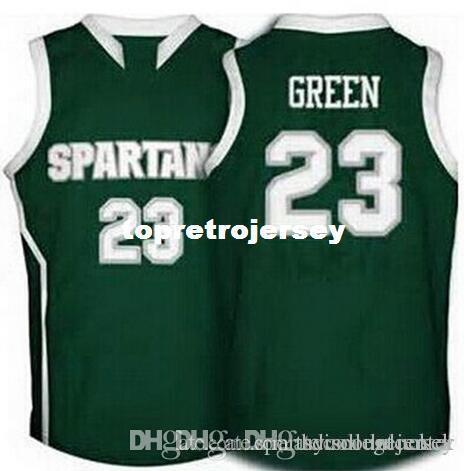 Factory Outlet #23 Draymond Green Michigan State Spartans Basketball Jerseys Embroidery Stitched Personalized Custom any size and name Jerse