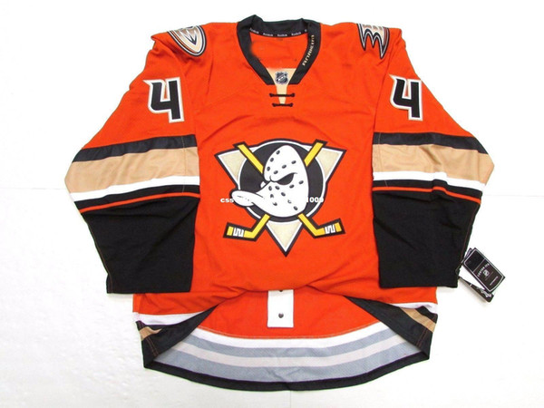 Cheap custom CAM FOWLER ANAHEIM DUCKS THIRD ORANGE EDGE 2.0 7287 JERSEY stitch add any number any name Mens Hockey Jersey XS-6XL