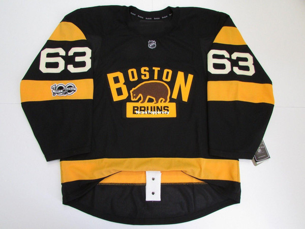 Cheap custom MARCHAND BOSTON BRUINS THIRD 100th ANNIVERSARY JERSEY stitch add any number any name Mens Hockey Jersey XS-6XL