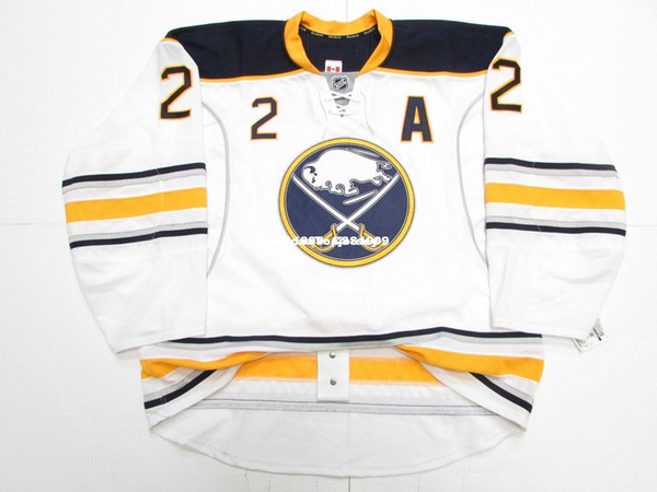 Cheap custom TIM HORTON BUFFALO SABRES AWAY EDGE 2.0 7287 HOCKEY JERSEY stitch add any number any name Mens Hockey Jersey XS-6XL