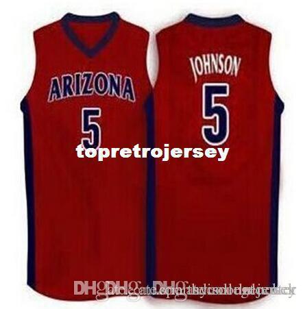 Factory Outlet #5 stanley johnson Arizona Wildcats Red white Basketball Jerseys Embroidery Stitched Personalized Custom any size and name