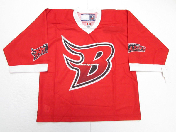 Cheap custom BOSTON BLAZERS NLL LACROSSE RED JERSEY stitch add any number any name Mens Hockey Jersey XS-6XL