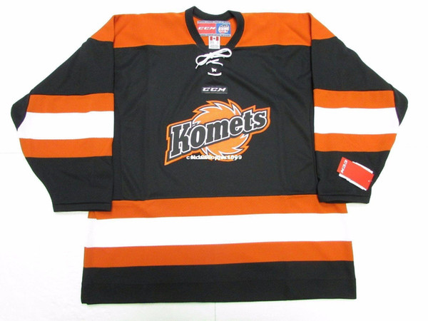 Cheap custom FORT WAYNE KOMETS ECHL CCM HOCKEY JERSEY stitch add any number any name Mens Hockey Jersey XS-6XL