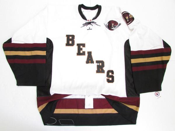 Cheap custom HERSHEY BEARS AHL PRO 6100 HOCKEY JERSEY stitch add any number any name Mens Hockey Jersey XS-6XL