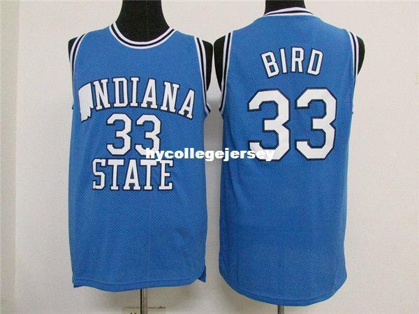 State Sycamores LARRY BIRD #33 Retro Top BasketballJERSEY Black white Customize any number size a XS-6XL vest Jerseys Ncaa