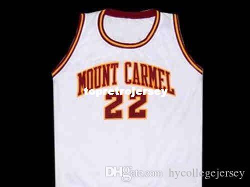 Cheap Mens DONOVAN #22 McNABB Mt. CARMEL HIGH SCHOOL JERSEY WHITE NEW ANY SIZE XS - 5XL Retro Basketball Jerseys