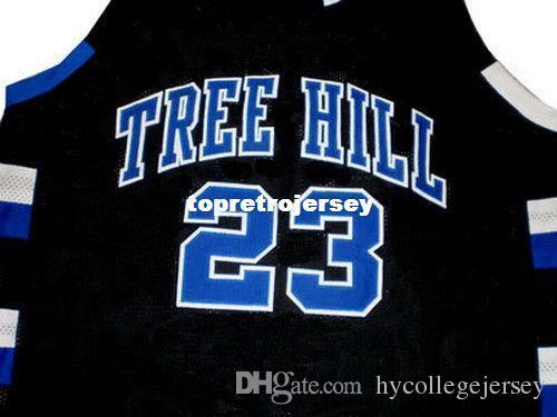 Cheap Mens BLACK CUSTOM ONE #23 TREE HILL RAVENS JERSEY BLACK NEW - CUSTOM NAME & NUMBER XS - 5XL Retro Basketball Jerseys