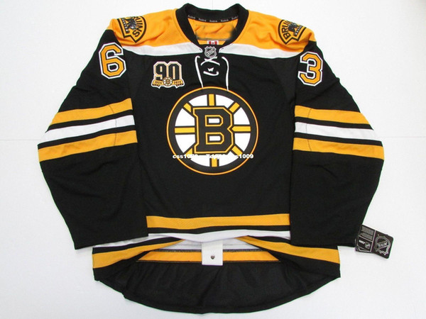 Cheap custom #63 MARCHAND BOSTON BRUINS 90th ANNIVERSARY EDGE 2.0 7287 JERSEY stitch add any number any name Mens Hockey Jersey XS-6XL