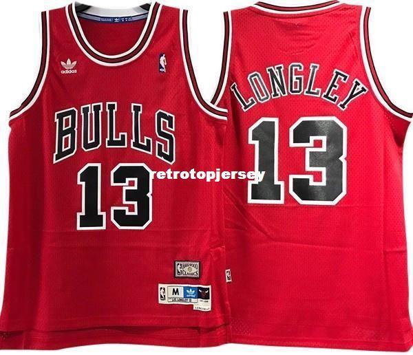 LUC LONGLEY #13 Sewn high quality Retro red Vintage Top JERSEY Mens Vest Size XS-6XL Stitched basketball Jerseys Ncaa