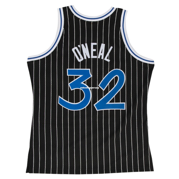 Retro SHAQUILLE O'NEAL #32 Black Sewn high quality Retro Vintage Top JERSEY Mens Vest Size XS-6XL Stitched basketball Jerseys Nc