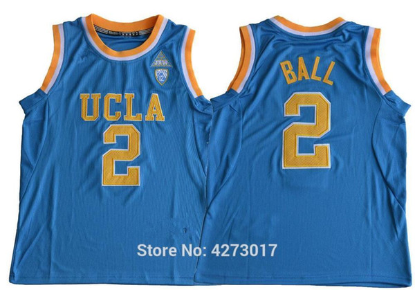 UCLA Bruins Basketball 2 Lonzo Ball College Jerseys Man Blue White Yellow Stitched Color For Sport Fans Wholesales Ncaa