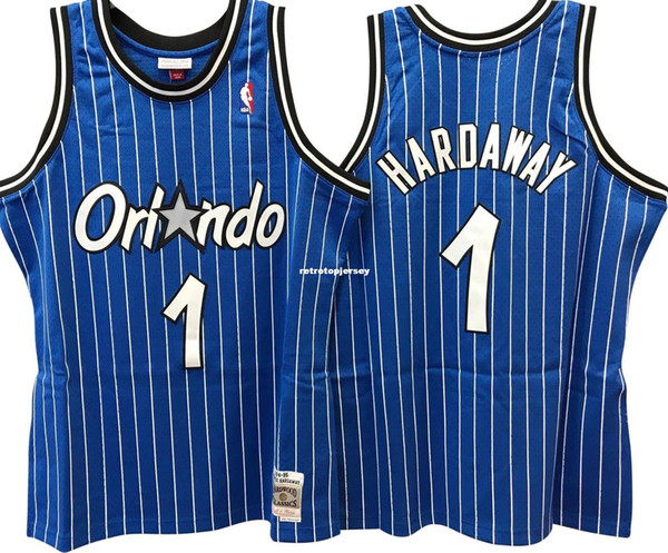 PENNY HARDAWAY #1 Blue Sewn high quality Retro Vintage Top JERSEY Mens Vest Size XS-6XL Stitched basketball Jerseys Ncaa