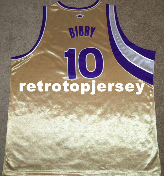 NEW Top 2006 MIKE BIBBY #10 Sewn AD GOLD JERSEY SEWN RARE! Mens Vest Size XS-6XL Stitched basketball Jerseys Ncaa