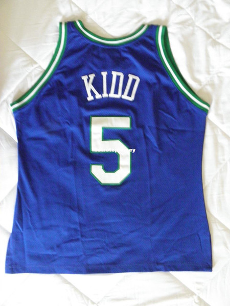 Mitchell Ness M&N #5 Kidd Sewn Top Jersey Mens Vest Size XS-6XL Stitched basketball Jerseys Ncaa