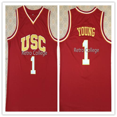 #1 Nick Young USC Retro Top College Basketball Jersey All Size Sewn Stitched Customize any number and name XS-6XL vest Jerseys Ncaa